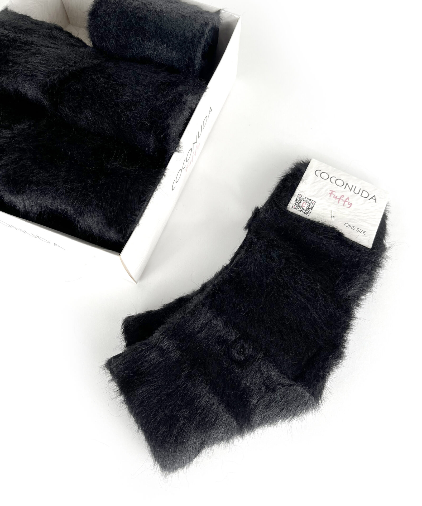 Coconuda-fuffy-box-regalo-calze-invernali-pelose-donna-nero-3 Box regalo calza invernale pelosa da donna Coconuda